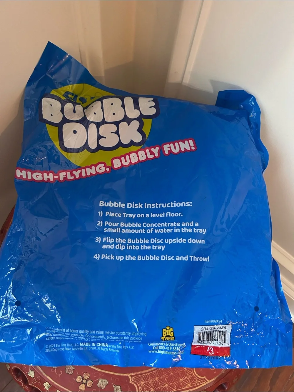 Bubble Disk Kids Toy - Pink Bubble-Making Flying Disk